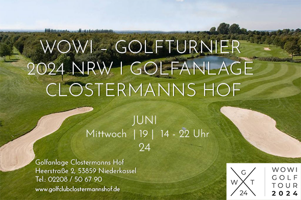 WOWI - Golfturnier 2024 NRW I Golfanlage Clostermanns Hof